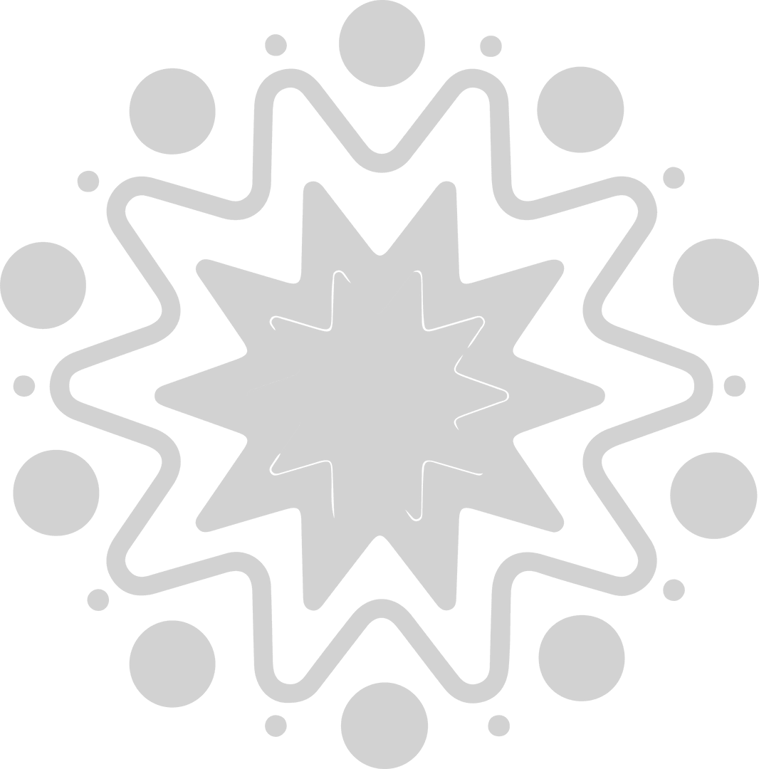 Abstract Geometric Starburst Design on Transparent Background