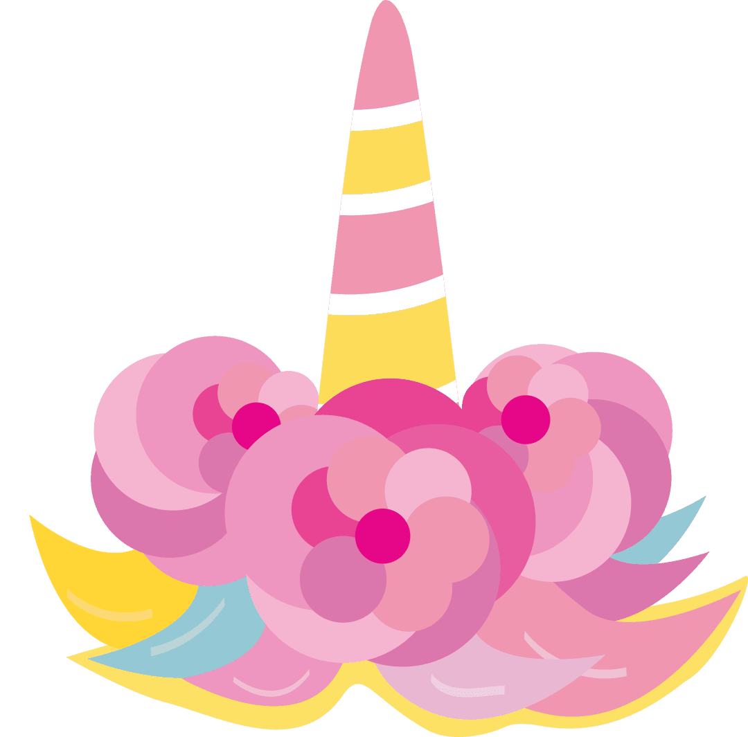 Vibrant Abstract Unicorn Design on Transparent Background