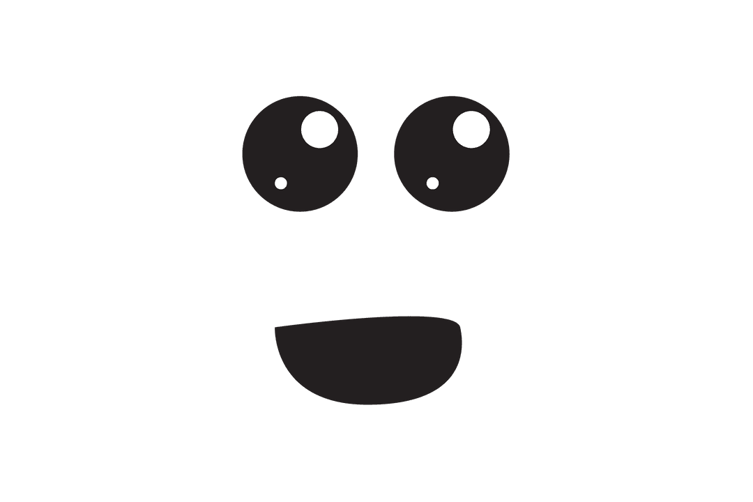 Smiley Face Illustration on Transparent Background