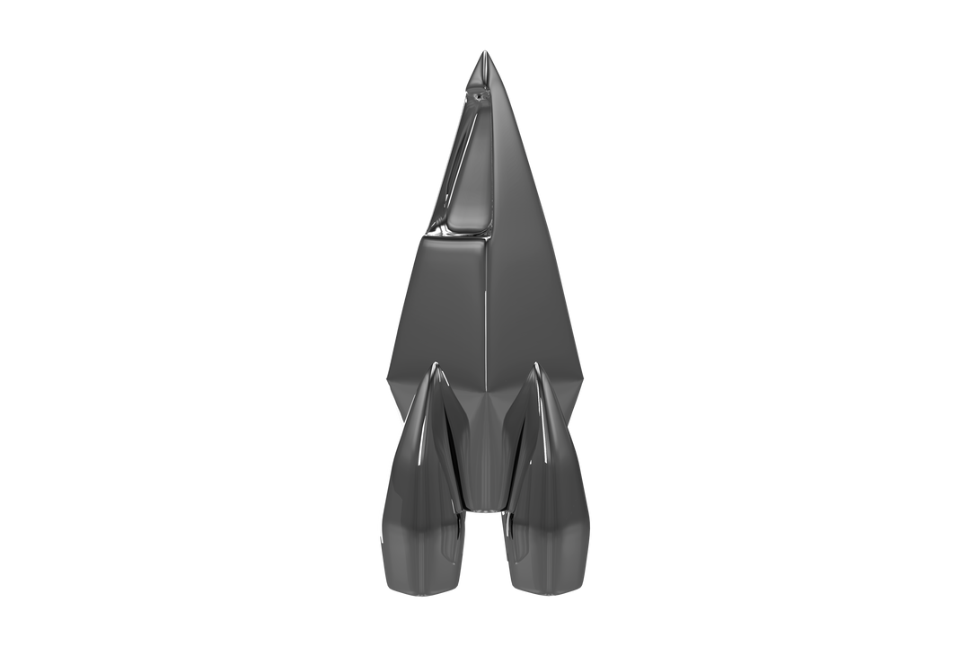 Sleek Transparent Silver Rocket Ship Model Isolated on White - Download Free Stock Images Pikwizard.com