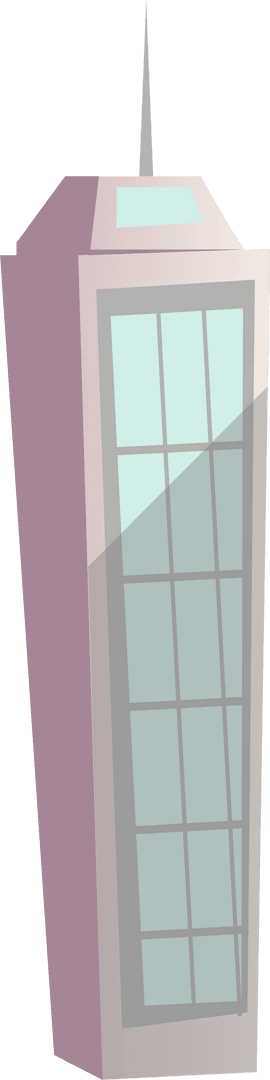Minimalistic Transparent Office Tower Illustration