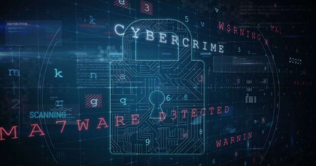 Digital Security Interface with Cybercrime Alert Messages