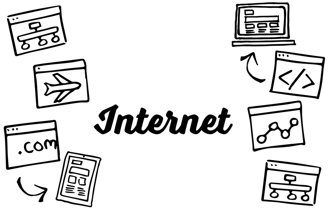 Internet Connection Icons Set on Transparent Background - Download Free Stock Images Pikwizard.com