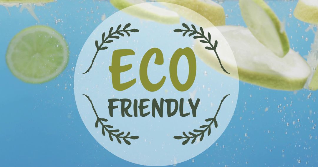 Eco-Friendly Concept Fresh Fruit Splashing in Water