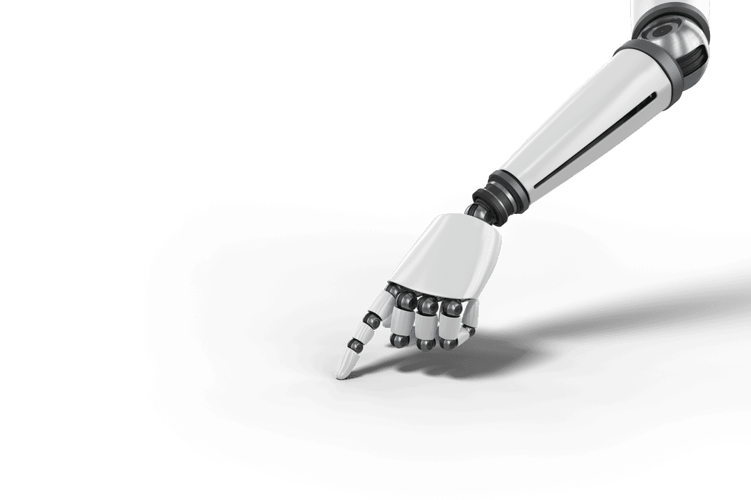 Transparent Robotic Hand Pointing Gesture Isolated