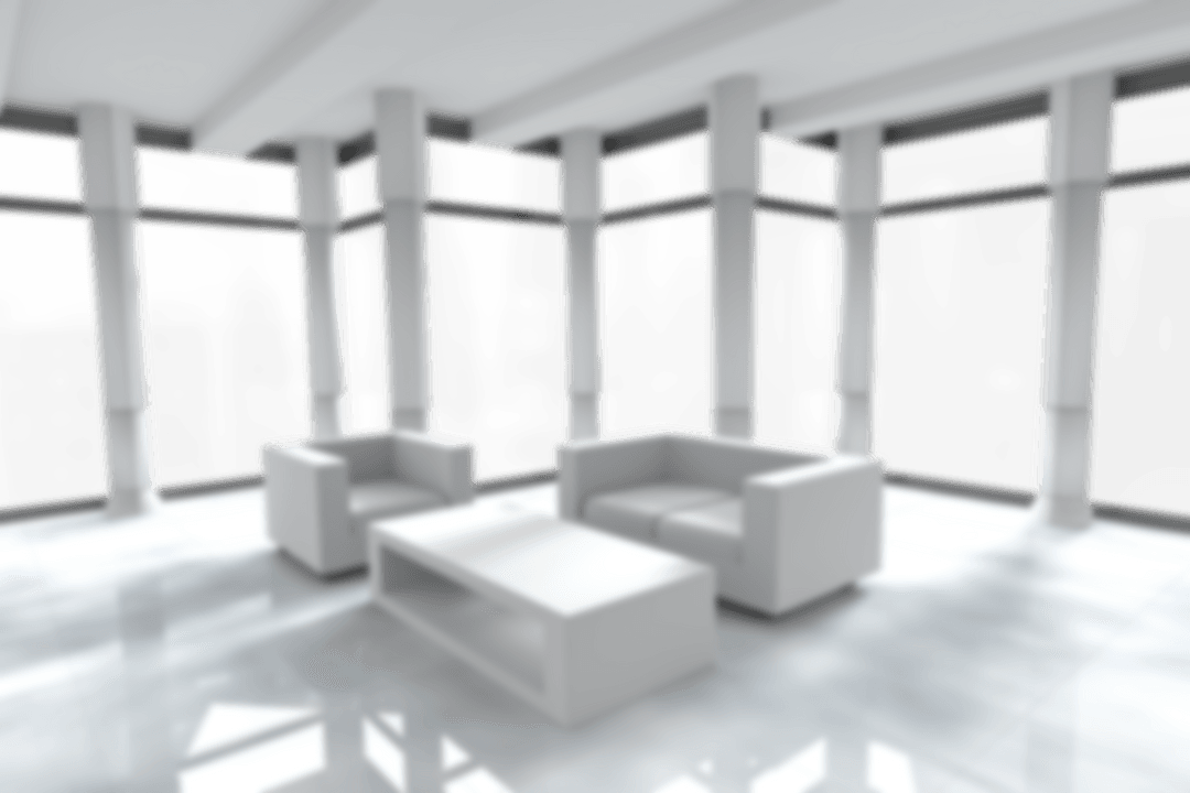 Modern Furniture in Minimalist White Room Transparent PNG