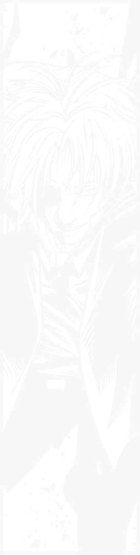 Dynamic Manga Character in Brushstroke Art with Transparent Background