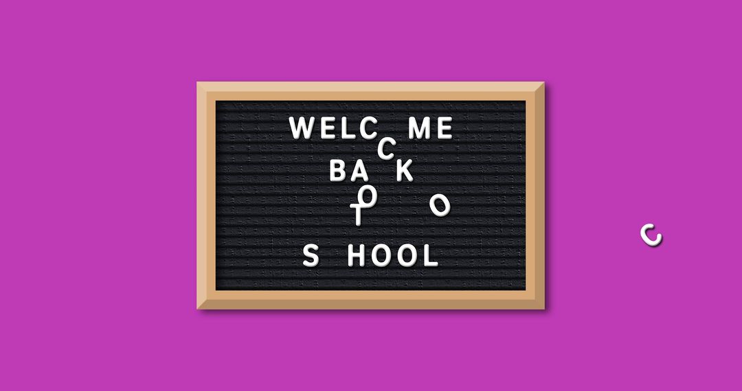 Scattered Welcome Back to School Message on Board
