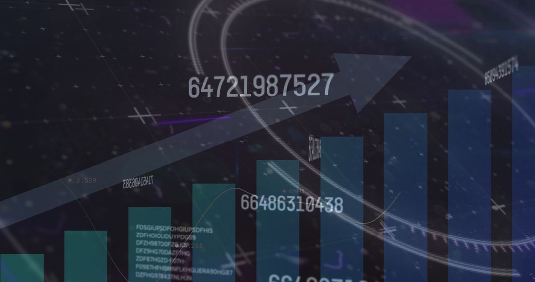 Digital Financial Graphs Indicating Market Growth and Trends