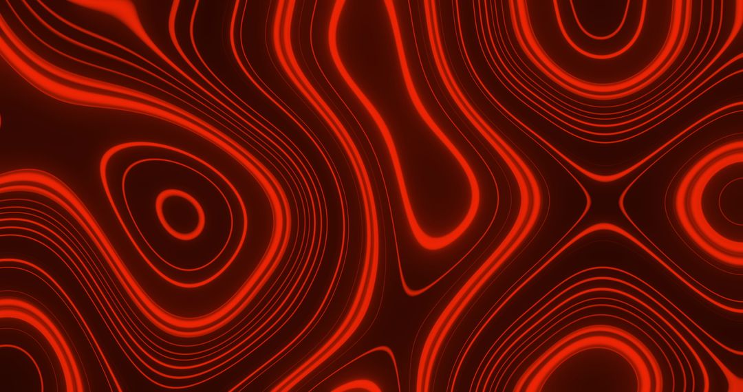 Glowing Red Liquid Shapes in Abstract Motion
