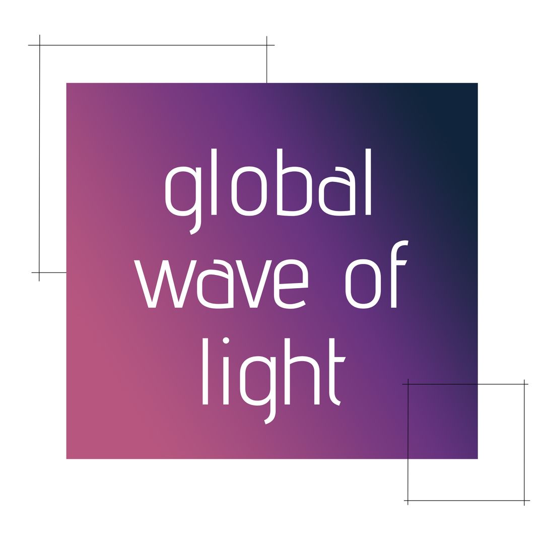 Illustration of global wave of light text in purple square shape against white background - Download Free Stock Templates Pikwizard.com
