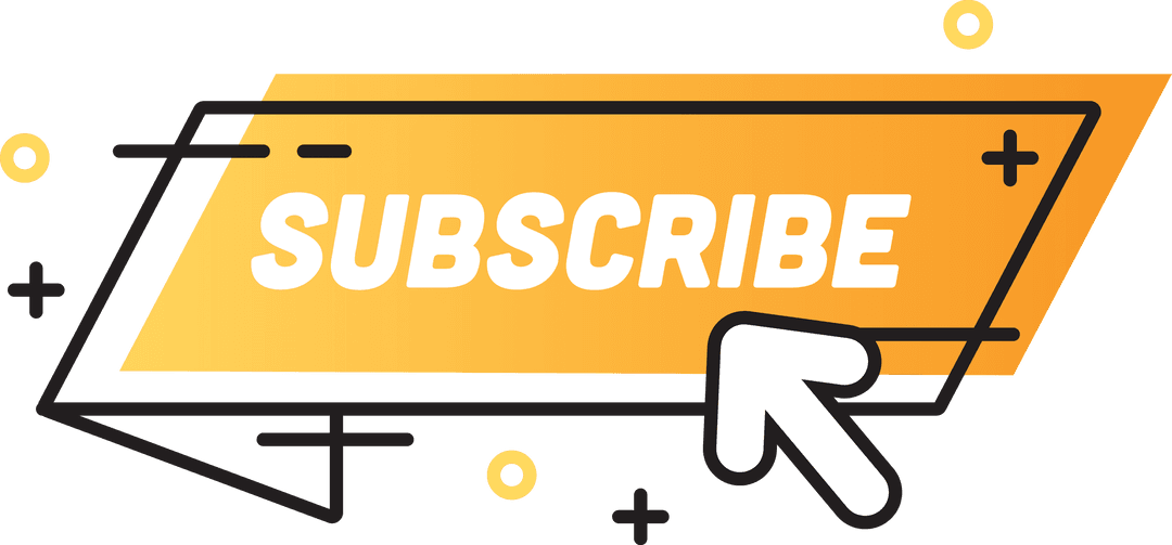Transparent Subscribe Icon with Orange Geometric Design