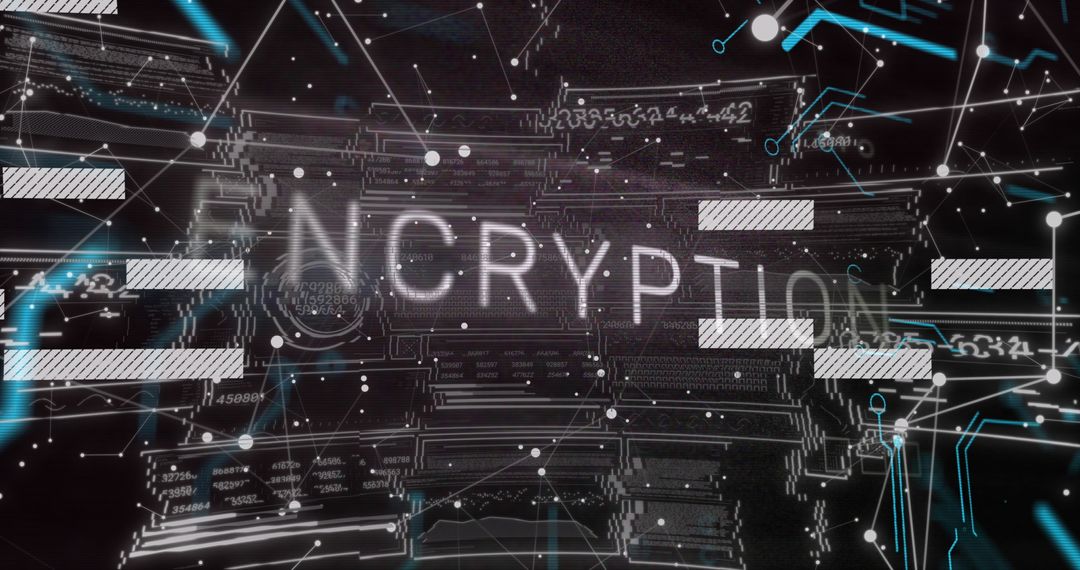 Digital Encryption Technology Concept with Data Elements