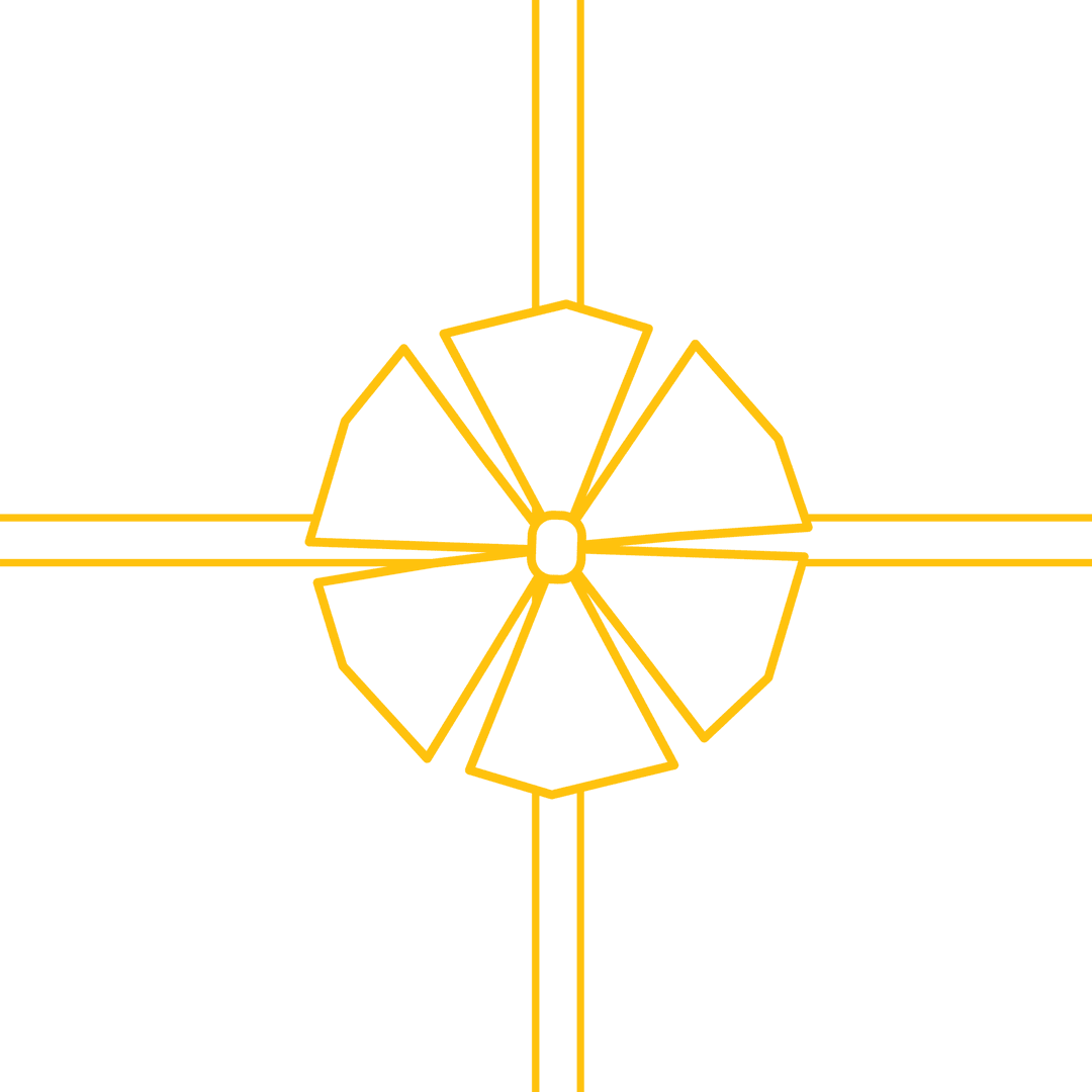 Transparent Yellow Ribbon and Bow Icon in Minimalist Style