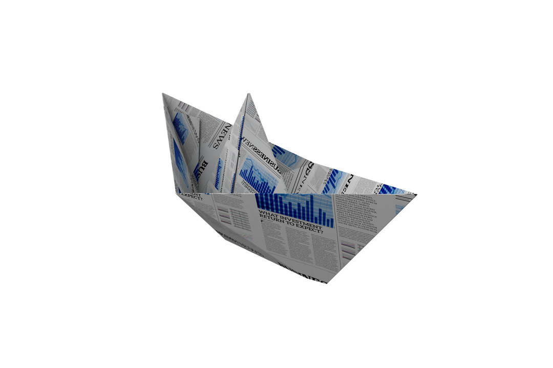 Transparent Paper Boat Folded from Newspaper Creative Decoration - Download Free Stock Images Pikwizard.com