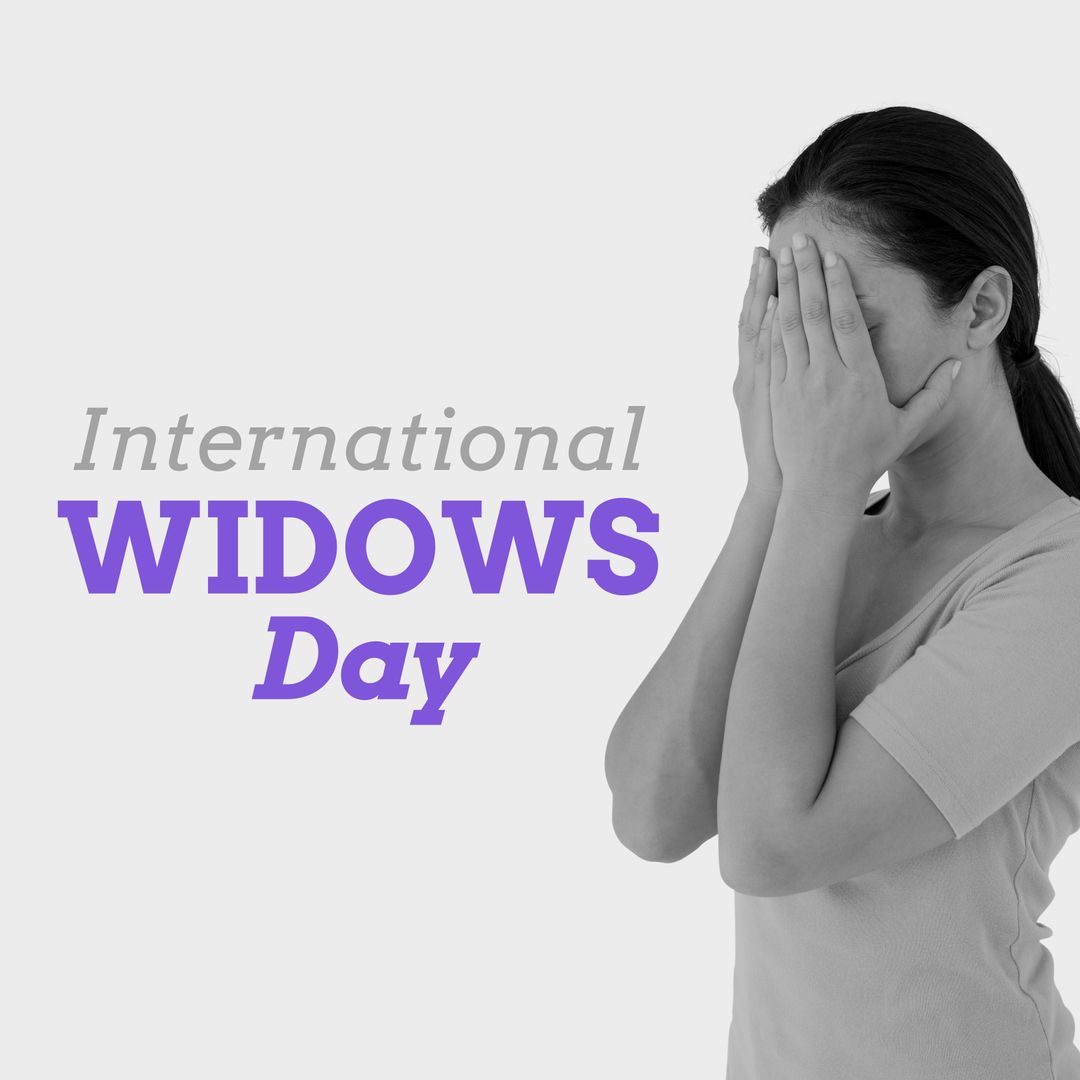 Grieving Woman Highlighting International Widows Day Awareness