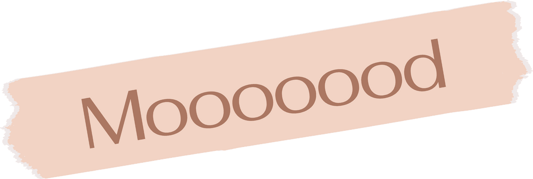 Creative Text Style Mooooood on Transparent Background