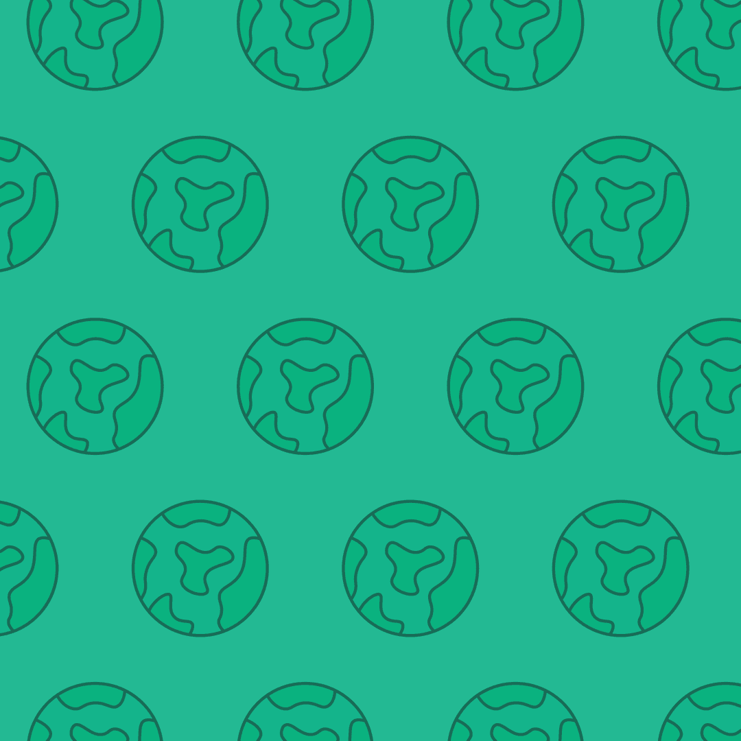 Stylish Green Earth Pattern on Transparent Background for Creative Designs