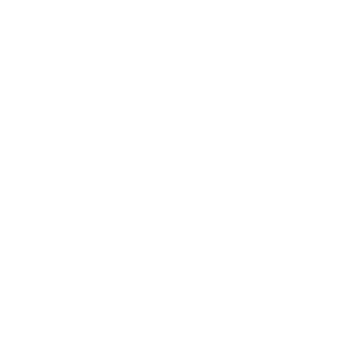 White Arrow with Geometric Shapes on Transparent Background