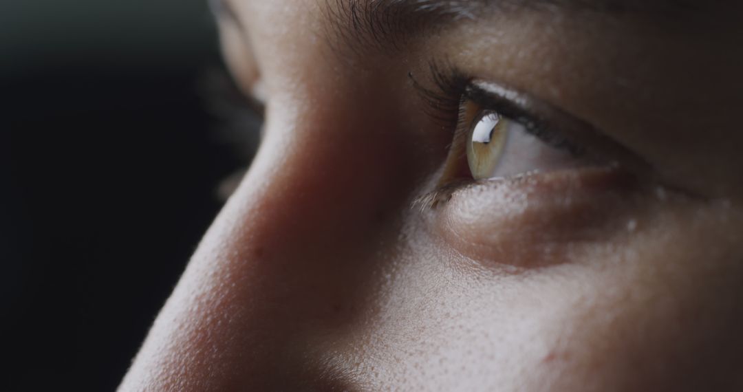 Close-Up Shot of Person's Eyes Looking Sideways - Free Images, Stock Photos and Pictures on Pikwizard.com