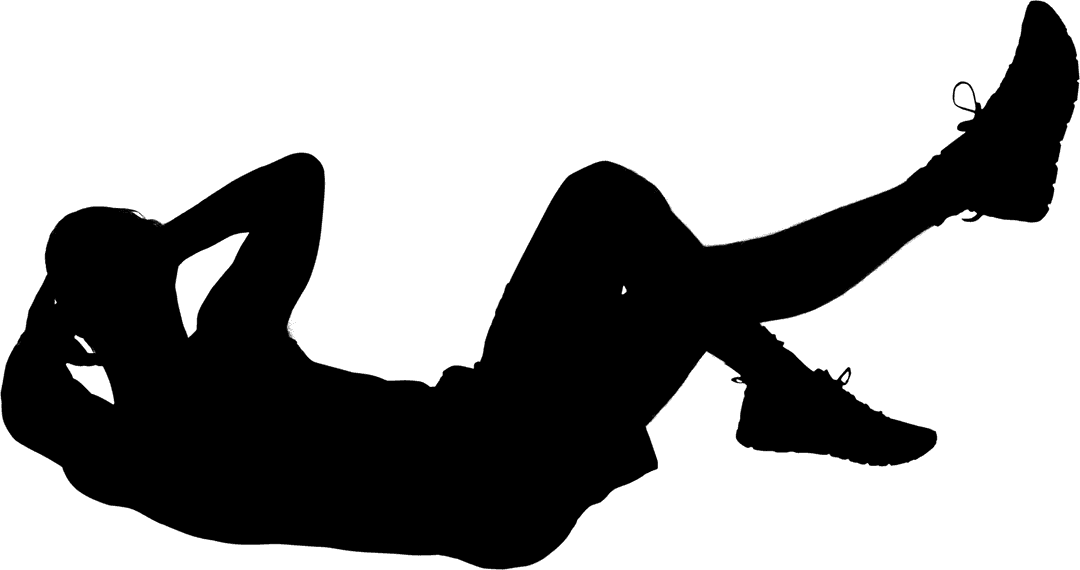 Full Length Transparent Silhouette of Exercising Man