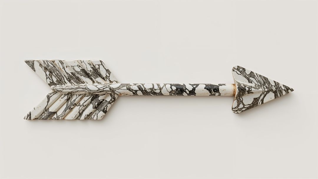 AI-Generated Marble-Patterned Arrow in Minimalist Style