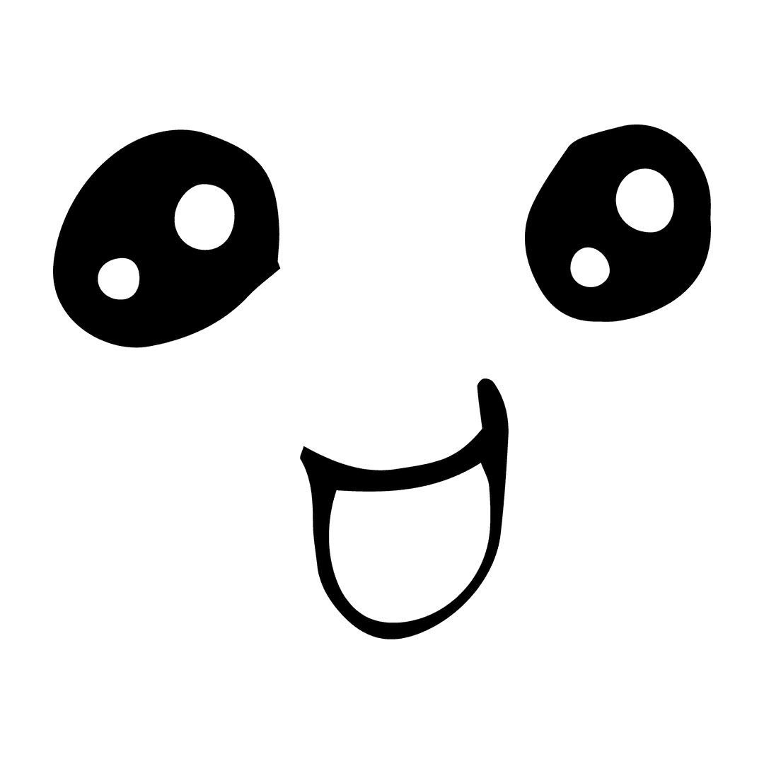 Smiling Emoji Icon on Transparent Background