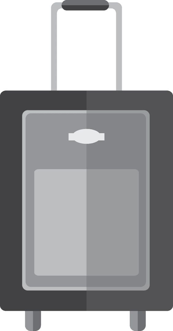 Digital Illustration of Travel Suitcase on Transparent Background