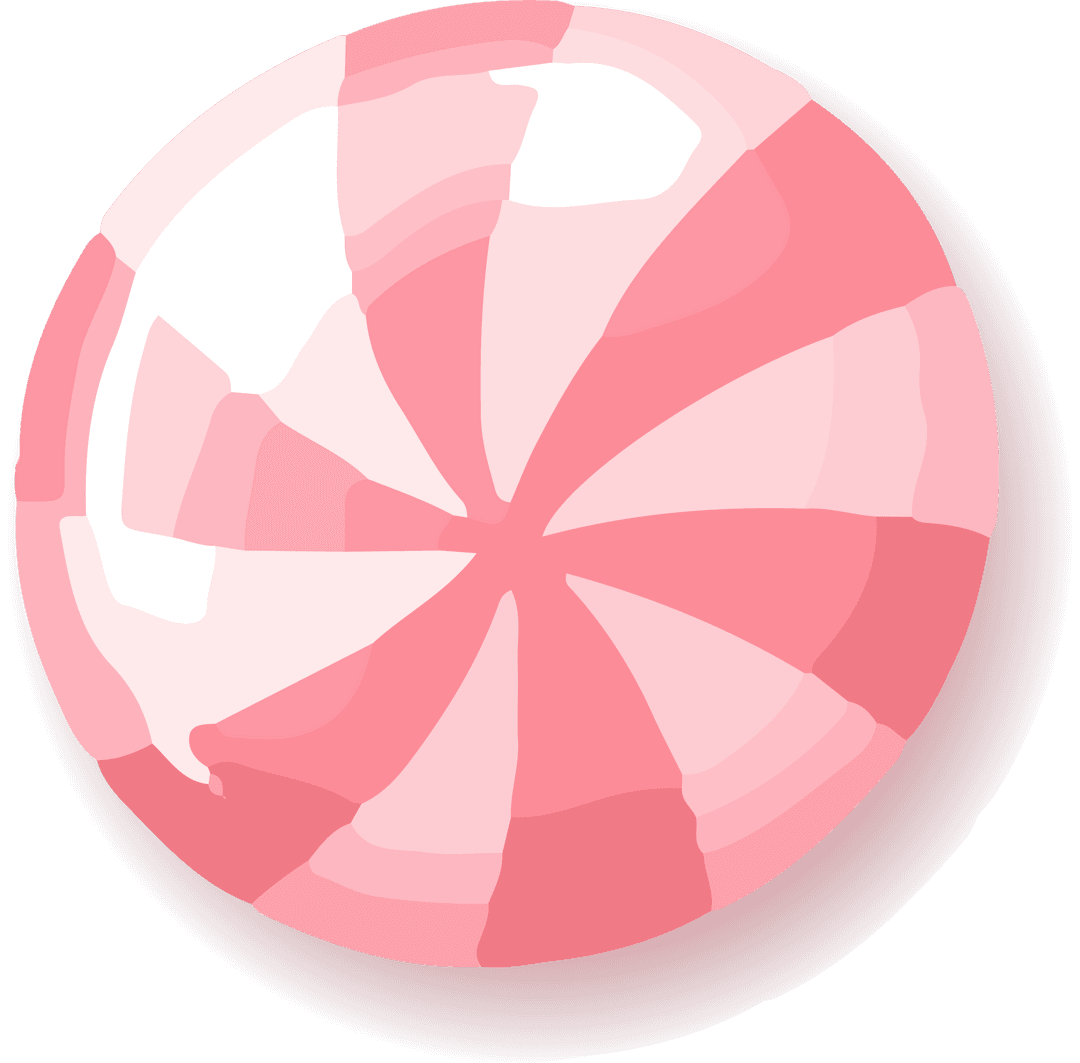 Transparent Rotating Glossy Pink Swirl Candy Vector Art