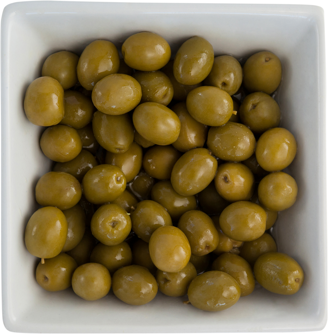 Bowl of Green Olives in White Bowl Close-Up Transparent Background - Download Free Stock Images Pikwizard.com