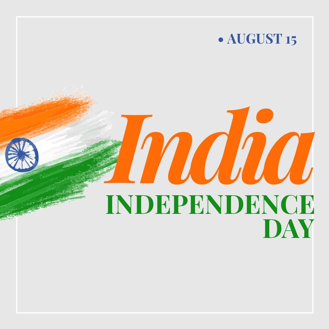 Illustration of august 15 india independence day text with flag on white background, copy space - Download Free Stock Templates Pikwizard.com