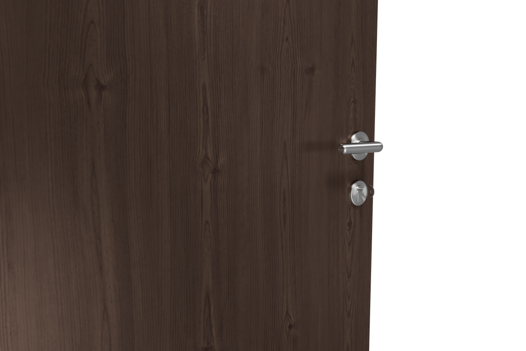 Modern Closed Wooden Door With Silver Handle on Transparent Background - Download Free Stock Images Pikwizard.com