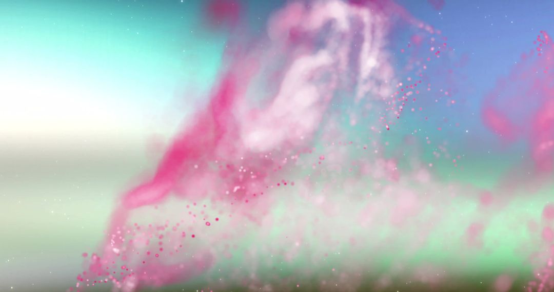 Abstract Pink Mesh with Digital Movement on Gradient Background