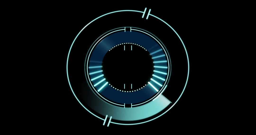 Futuristic Digital Interface with Scanning Effects on Dark Background