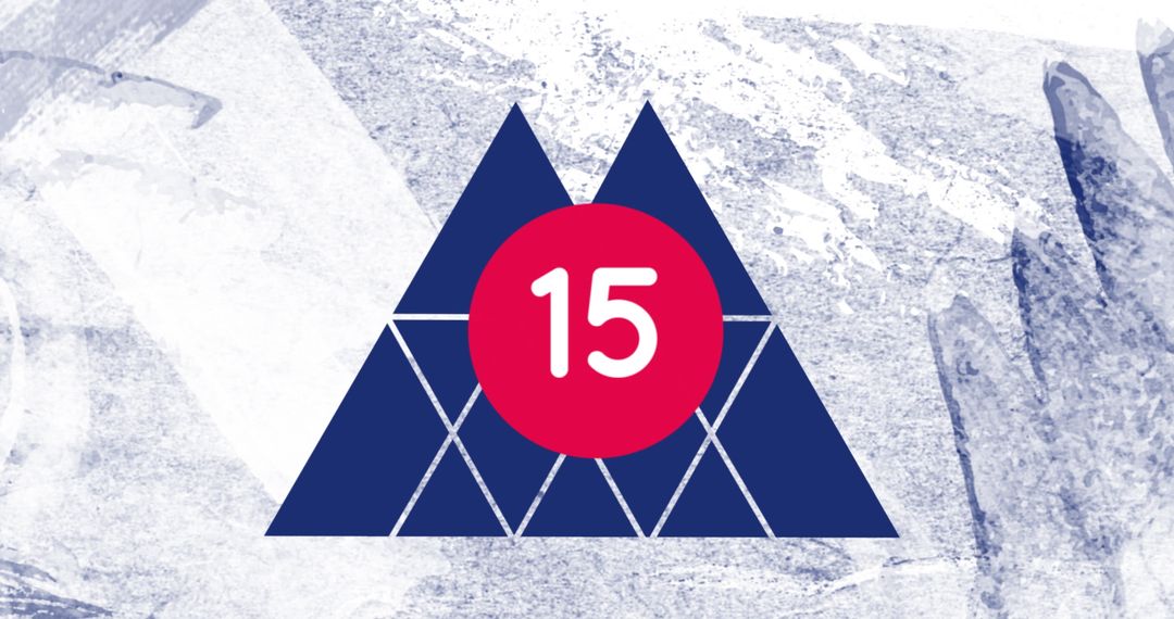 Abstract Geometric Design with Red Badge Highlighting 15