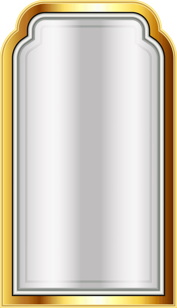 Elegant White and Gold Tag with Copy Space on Transparent Background