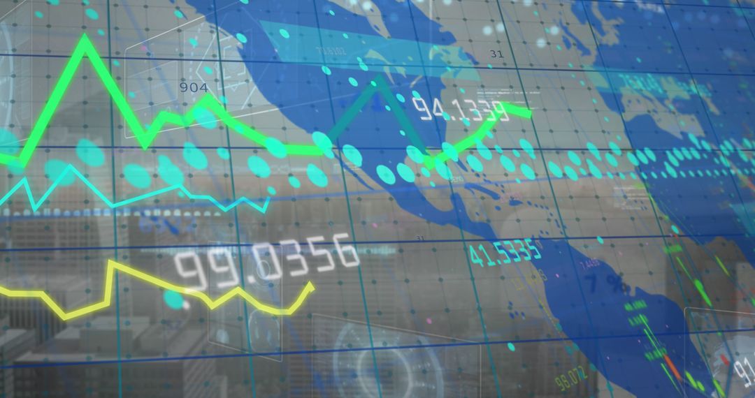 Digital Interface and Global Business Network Concept