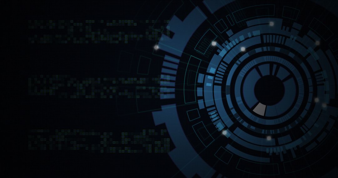Futuristic Digital Interface with Circular Geometric Patterns - Free Images, Stock Photos and Pictures on Pikwizard.com