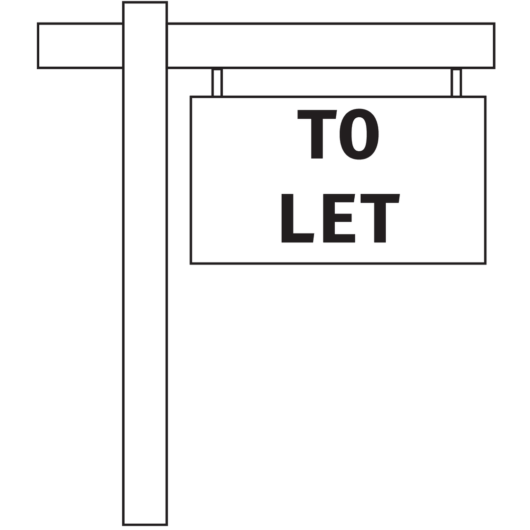 Transparent Real Estate To Let Sign Illustration
