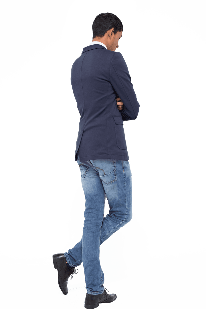 Unsmiling Businessman Posing with Arms Crossed Transparent Background