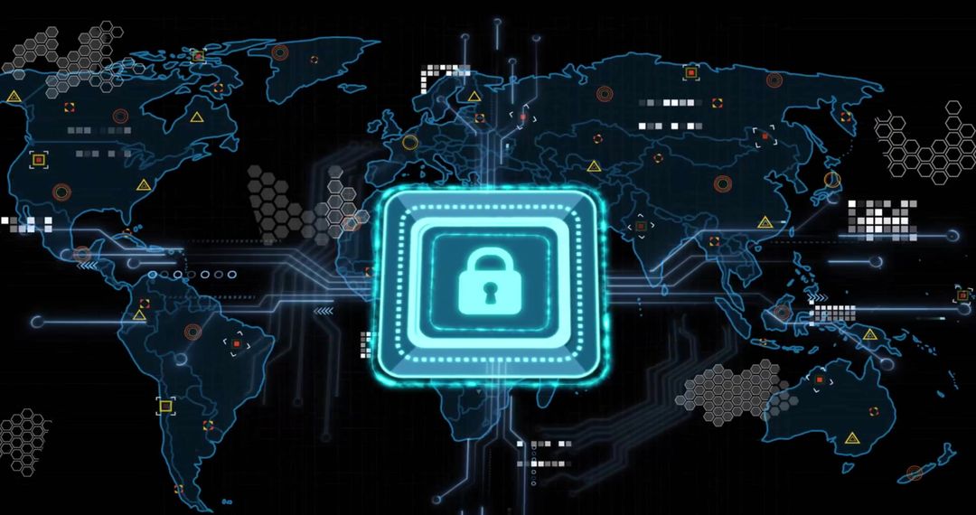 Digital Security with Global Data Processing Concept