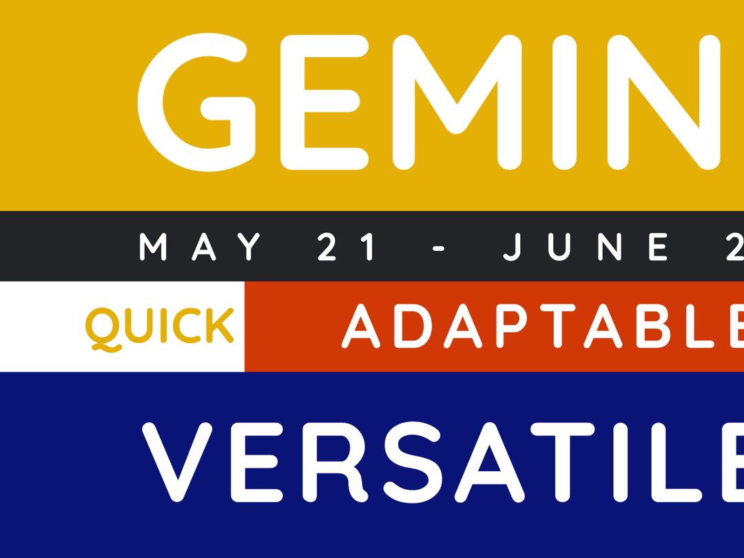 Gemini Traits Highlighted in Bold Vibrant Design