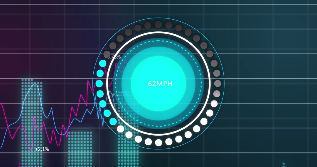 Futuristic Data Visualization Dashboard with Technology Interfaces