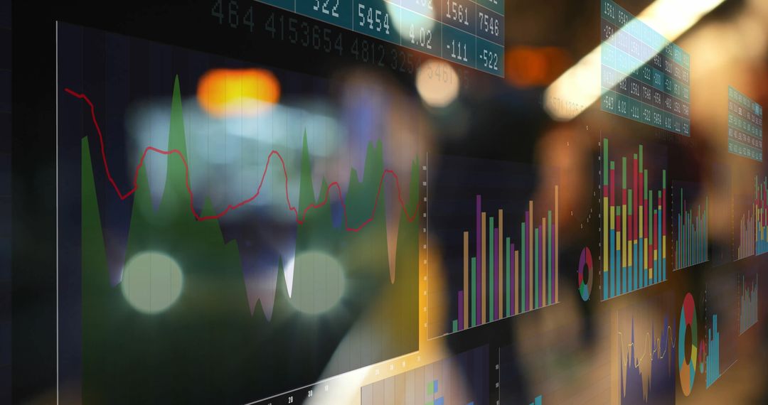 Digital Overlay with Charts and Graphs in Corporate Environment