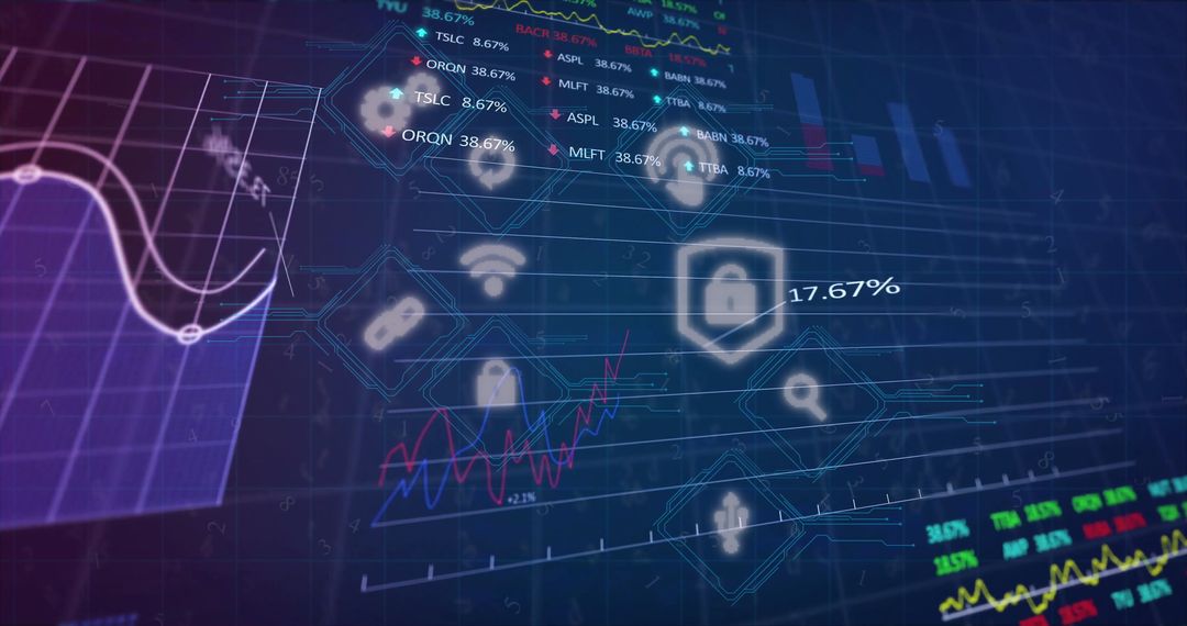 Digital Interface with Financial Data and Infographics