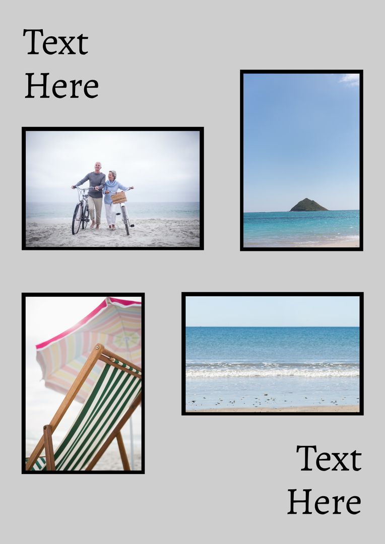 Beach Holiday Collage with Relaxing Coastal Elements