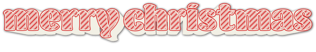 Transparent Christmas Banner with Candy Cane Text Design