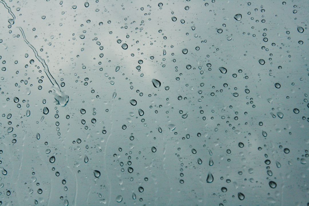 Close Up of Raindrops on Glass Window - Free Images, Stock Photos and Pictures on Pikwizard.com