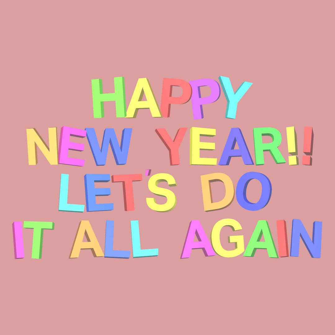 Colorful New Year Greeting for Fresh Beginnings