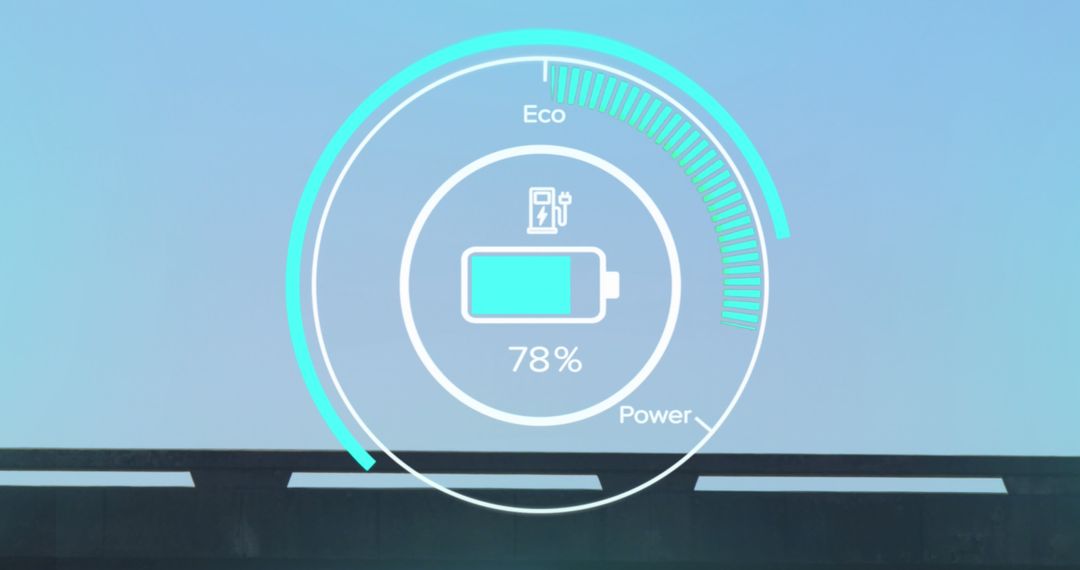 Digital Display of Electric Vehicle Battery Charging Status - Free Images, Stock Photos and Pictures on Pikwizard.com